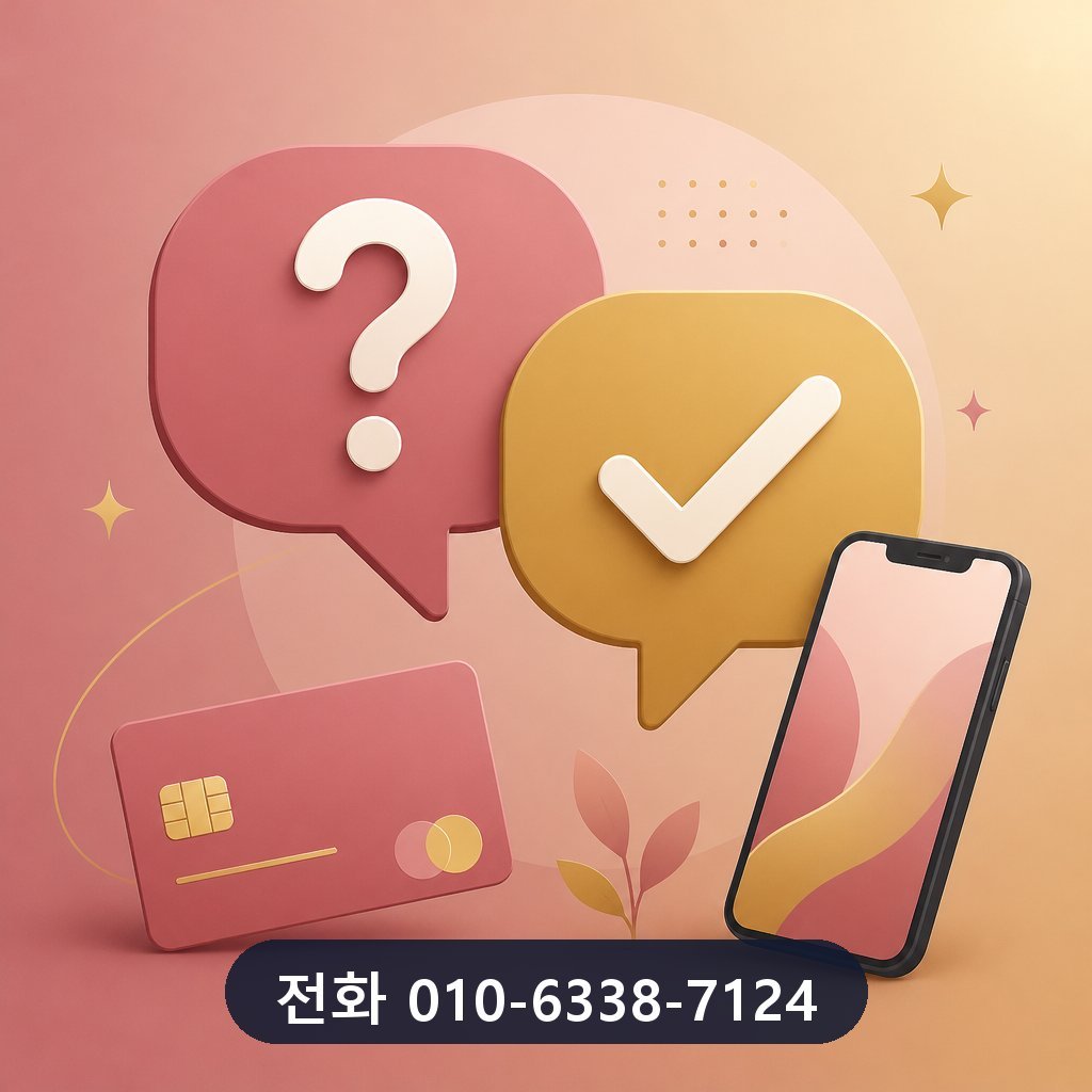 카드깡 방법 자주 묻는 질문 이미지 · 문의 010-6338-7124
